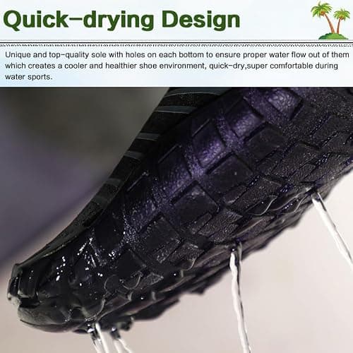 Blue Lightweight Quick Dry Barefoot Beach & Sea Shoes - Men's & Women's Unisex Swim & Surf Sport Diving Pool Shoes — view 3