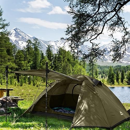 Forceatt 2 Man Camping Tent - Easy Setup Lightweight Two Doors PU3000mm Waterproof Dome - Windproof Instant Outdoor Shelter for Traveling, Beach, Hiking, Mountaineering — view 6