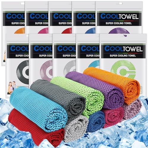 GOTRUST 10pcs Cooling Towels for Hot Weather, Ice Towel Cool Cold Towel Set