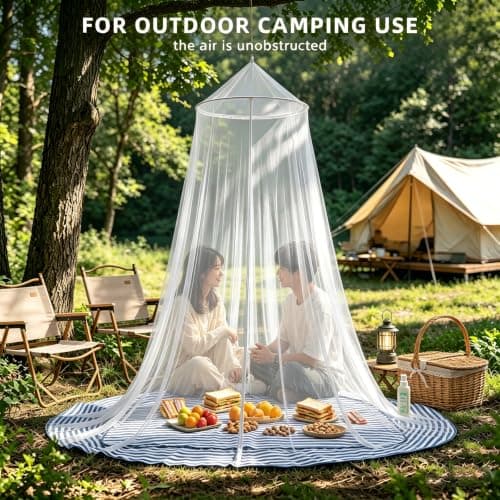 SUODAO Mosquito Net for Bed, 60 x 250 x 1050 cm Dome Canopy for Single Double Bed kids bed canopy for girls Mosquito Protection Hanging Net Mosquito Net Travel canopy bed curtains for Travel and Home — view 6
