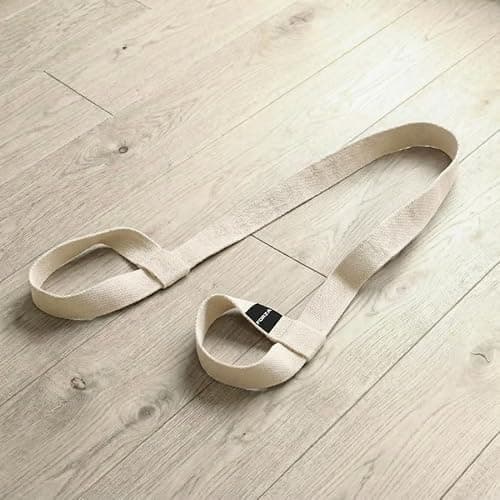 FORZA Yoga Mat Carry Strap – Adjustable Non-Slip Polyester Sling for Easy Yoga & Pilates Mat Transport, Lightweight & Comfortable for Studio, Gym & Travel (Beige) — view 6