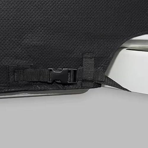 Fits LUNAR CLUBMAN ES - Caravan Front Cover Protector, Full Guard With LED Lights Reflective Strips, Black — view 3