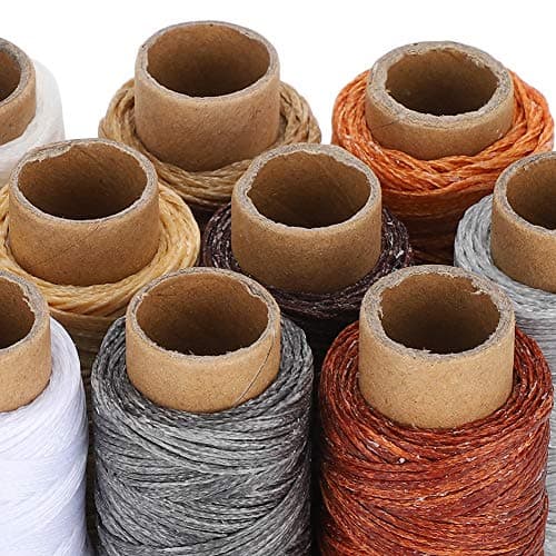 Horett Waxed Sewing Thread 150D 10-Color 10pc Leather Craft Kit — view 2