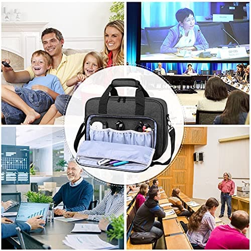 Luxja Projector Bag with Protective Sleeve for Laptop, Black — view 4