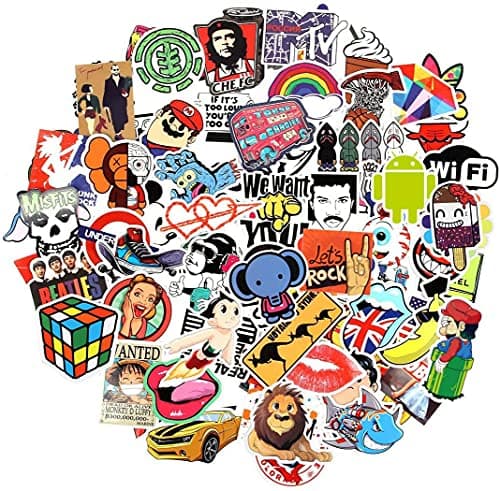 Cool Random Stickers Pack 55-500pcs Laptop Stickers Bomb Vinyl Sticker Variety for Computer Skateboard Luggage Car Motorcycle Bike Decal for Teens Adults Boys — view 2