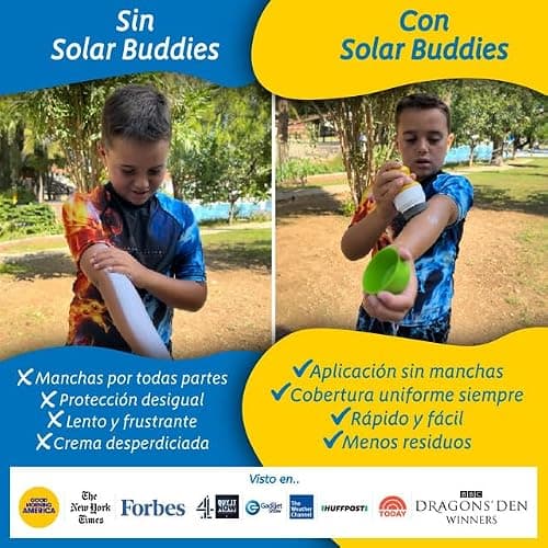 Solar Buddies Sunscreen Applicator - Full Red & Black Duo - BPA-Free Refillable Roll on Sponge Sunscreen,Suncream & Lotion Applicator For Kids,Adults & Families-Holds 3.4fl oz,Perfect Size for Travel — view 3