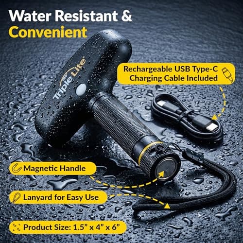 Triplelite TL1000 Aluminum Rechargeable 180° Flashlight Torch — view 4