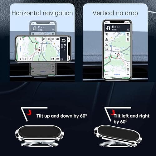 Fortune Global Universal Car Phone Holder - Magnetic Mount With 360 Rotation, Compatible With Samsung iPhone All Smartphones (Rose Gold) — view 5