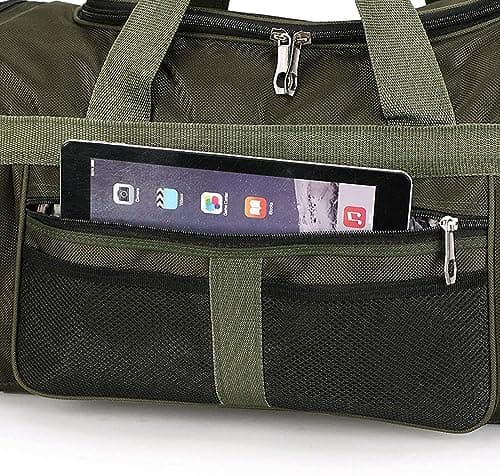 Holdfiturn Sports Duffle Bag Sports Gym Bag for Women Men Waterproof Large 40L Collapsible Training Sports with Shoulder Strap Holdall Overnight Weekend Travel Bag for Gym Travel Swimming Green — view 5