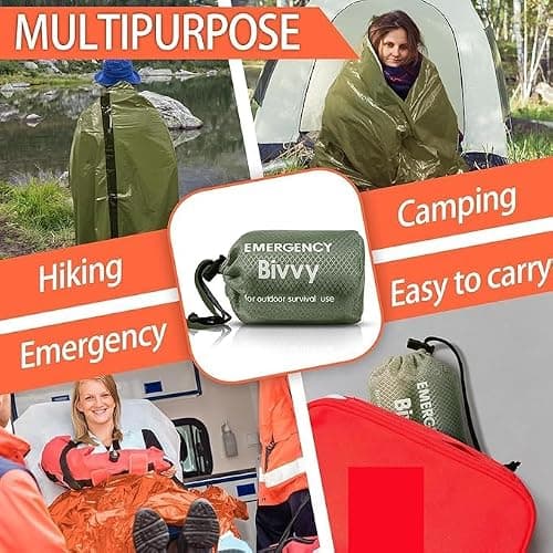 Deecam Emergency Sleeping Bag 4 Pack, Mylar Thermal Bivvy Bag for Camping — view 4