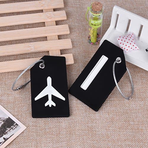 Silicone Luggage Tag with Name ID Card Perfect to Quickly Spot Luggage Suitcase (Plane 5Pcs Multicoloured) — view 6