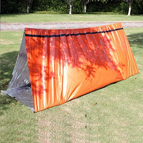 ZJchao Emergency Survival Tent for Outdoor Camping, Portable Aluminum Film Tent Sleep Sacks with High Performance for Adventure Travel and Hiking — view 4