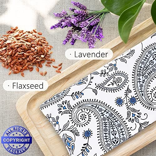 Hihealer Eye Pillow with Extra Cover Yoga Meditation Accessories Lavender Aromatherapy Weighted Eye Mask for Sleeping, Yoga, Meditation, Self Care Relaxation Gifts for Women, Mom (White) — view 5