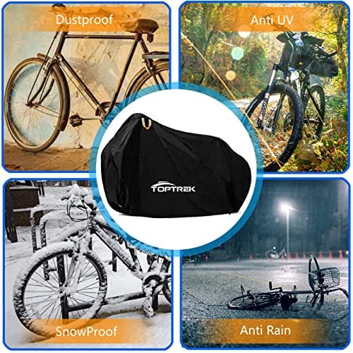 Toptrek Bike Cover, Bike Covers for Outside Storage 210T Outdoor Waterproof — view 6