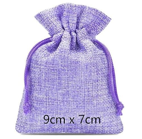 3drom 5 Lilac Hessian Bags filled with Natural Organic French Provence Lavender 7x9 Sized Sachets — view 4