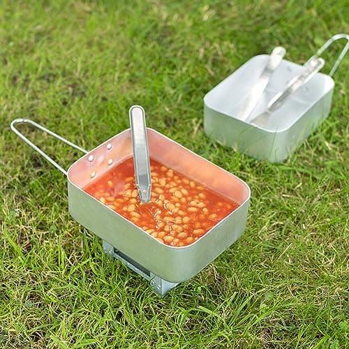 Hardys 6pc Camping Essentials Mess Kit - Compact Set with Camping Stove, 3pc Cooking Utensils Set, 2 Mess Tins, 4 Fuel Blocks - Ideal for Hiking, Festivals, Survival Equipment — view 3