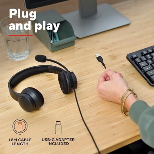 Trust Roha II On-Ear USB PC Headset with ENC Noise Cancelling Microphone — view 5