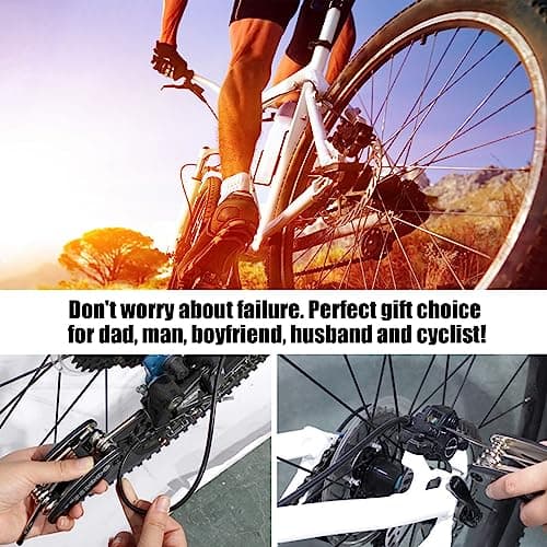 Bike Tool Kit, 16 in 1 Multifunction Bike Repair Tool Kits Bicycle Fix Set Cycling Tire Puncture Mountain Road Bike Accessories with Storage Bag — view 5