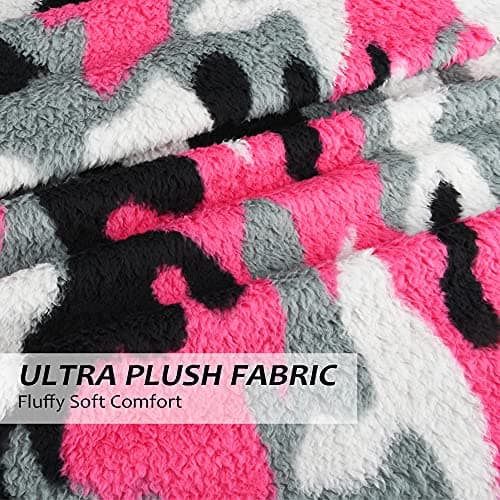 Catalonia Classy Camo Fleece Throw Blanket for Sofas, Lightweight Soft Warm Winter Couch Throw, Cozy Blanket Chair Single Bed, 150 x 130 cm Grey Camo — view 2