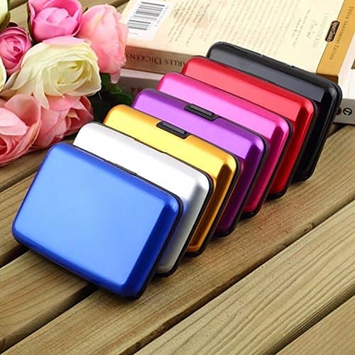 GreatDeals4you Aluma Aluminium Brown Wallet Credit Card Holder RFID Blocking — view 2