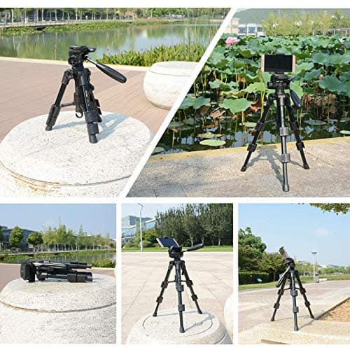 ZOMEI Q100 21" Desktop Mini Phone Holder Aluminum Camera Travel Tripod — view 2