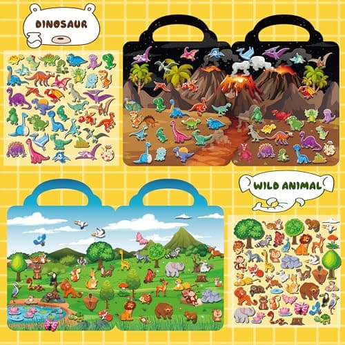 Kalysky 6 Pack Reusable Sticker Book for Toddlers 2 3 4 Year Olds — view 5