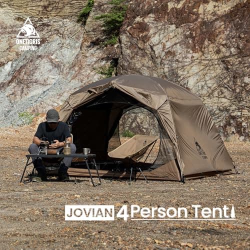 OneTigris JOVIAN 4 Person Camping Tent - 3 Season Family Shelter for Outdoor Backpacking With 2000mm Outer Tarp, 5000mm Bottom & Waterproof Floor Mat — view 2