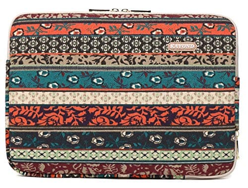 KAYOND Red Bohemia Water-resistant 15 inch Canvas laptop sleeve for 15.6 inch laptop, macbook air/pro 15.4, MacBook pro 16 (15-15.6 Inch, Red Bohemia) — view 2