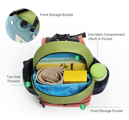 shukiku 15 Inch Kids Backpack for School & Travel, Medium, for Girls & Boys 5-8 — view 6