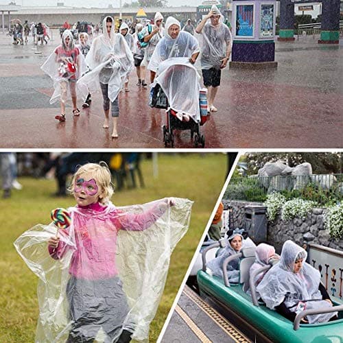 Opret Disposable Rain Ponchos 8 Pack, Thick Emergency Raincoat, Waterproof — view 6