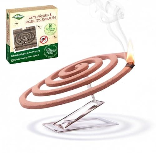 Mosquito Repellent Coils 10-Pack 2 Metal Stands for Patio Outdoor Garden