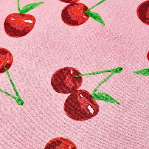 Catherine Lansfield Cherries Cotton 78x200cm Beach Sun Lounger Towel Pink — view 3