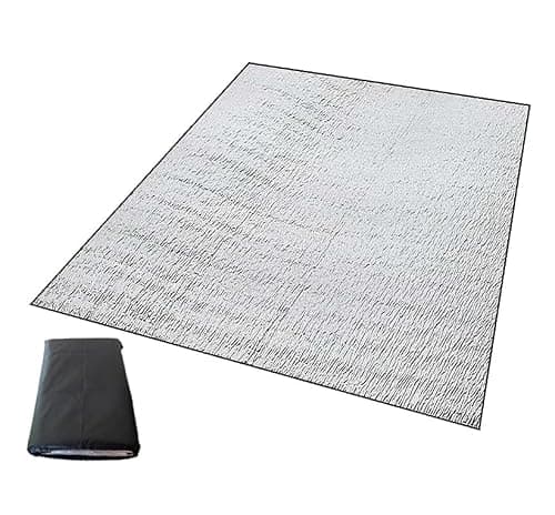 Aluminium Camping Mat, Foam Sleeping Mats for Camping, Reflective Aluminium Foil Insulation Mats, Tent Mat, Ground Mat 200 X 150 cm