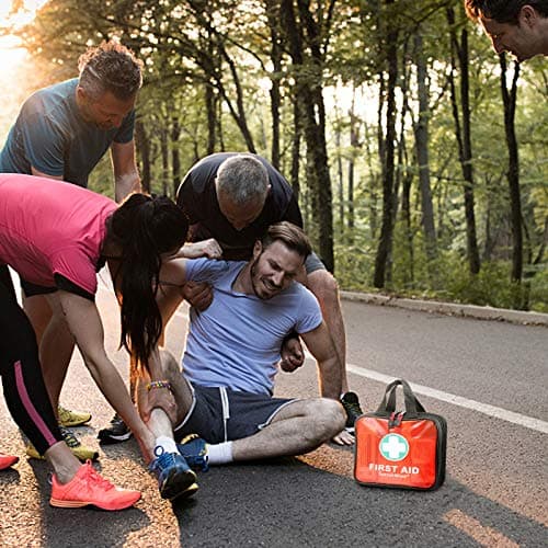 200 Pieces First Aid Kit with Hospital Grade Medical Supplies - Includes Emergency Blanket, Bandage, Scissors - Great for Home, Outdoors, Office, Car, Travel, Camping, Hiking, Boating (Red — view 6