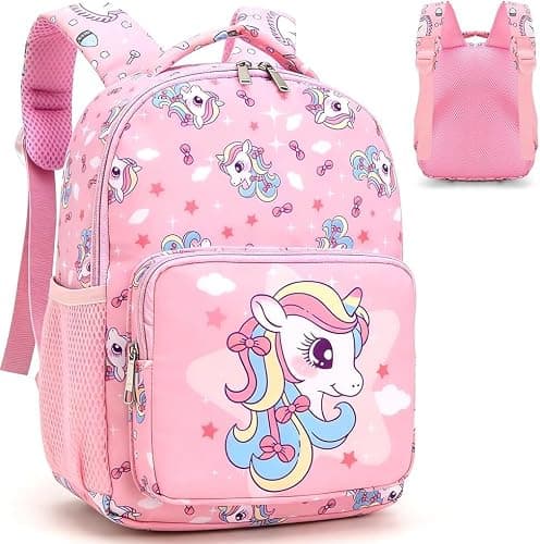QYEHF Unicorn Backpack, Teenager Primary School Bag, Waterproof Nylon Rucksack, Casual Daypack, Book Bag for Campus Outdoor Travel Bag Nursery Book Bag Casual Daypack
