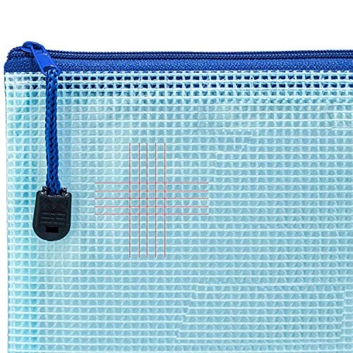 20 Pack A4 Zip Mesh File Document Filing Folder Wallet Bag Bulk, Waterproof Office School Plastic Files Storage Holder Case, Transparent Travel Organizer Pouch Bags with Zipper — view 4