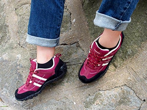 Knixmax Women's Walking Shoes, Lightweight Trainers, Wine Red UK 9/EU 42 — view 2