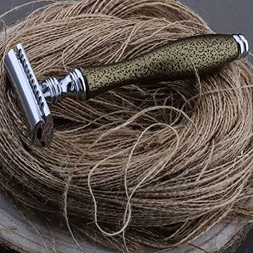 Haryali London, 5 pcs Shaving Kit for Men – Synthetic Silvertip Shaving Brush Set with Double Edge Razor, Shaving Stand, Shaving Soap & Shaving Bowl - Classic Wet Shaving Set - Gold — view 2