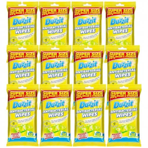 12 pack Antibacterial Wipes 600 Jumbo Wipes, Extra Strong 25% Bigger & Stronger, Multi-Purpose Household Cleaning Wipes for Kitchen, Bathroom, Bins & Surfaces — view 2