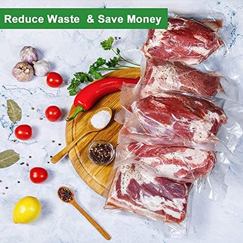 Vacuum Food Sealer Bags 20x30cm 100 Bags Commercial Grade Textured Food Vacuum Sealer Bag Thick Embossed Bags Upgrade Design Pre-Cut Bag BPA Free for Food Storage Sous Vide Cooking — view 4