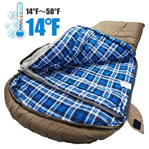 Mcota Winter 0 Degree Canvas Sleeping Bag for Adults, Removable Liner — view 2