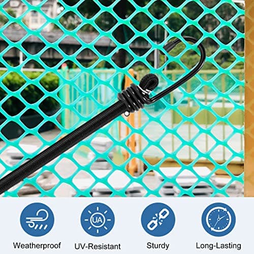 WeFine Pack of 10 Bungee Cords with Hooks Weatherproof & UV-Resistant Bungee Straps Heavy Duty Elastic Bungee Ropes for Caravan Camping RVs Trunks Luggage Racks,Black,16 inch (40CM) — view 3