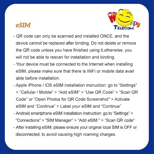 eSim Devices Only | Happy 5G eSim Mainland China 15Days Unlimited Data Travel eSim | 8GB of 5G High-Speed Data | Include Xinjiang & Tibet | Support iPhone & Android Devices | No Need Registration — view 5