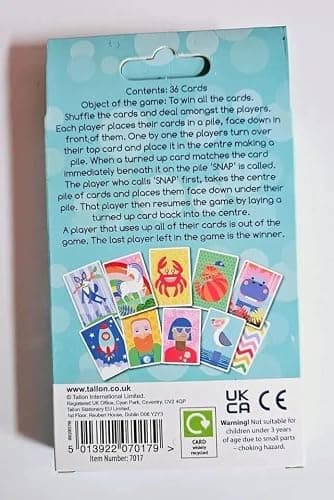 Happium Jumbo Snap Playing Cards Game for Kids – 36 Large Colourful Picture Cards, Educational Matching Game for Boys & Girls Age 3+, Fun Family Travel Game — view 4