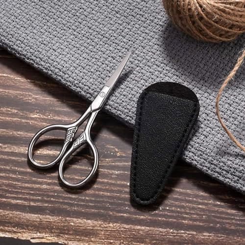 Beard Scissors for Moustache Nose Hair Eyebrow, Small Travel Size Trimmer — view 6