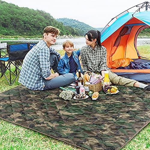 Tongcamo Poncho Liner Military Woobie Outdoor Camping Woobie Blanket for Travel, Beach, Grass, Picnic, Car Emergency, Outdoor, Survival — view 5