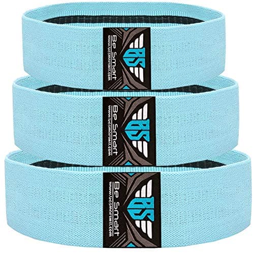 Fabric Resistance Bands Exercise Band Workout Fitness Bands for Hips & Glutes Non-Slip Booty Bands for Women Men Beginners Athletes Strength Training Yoga Pilate Fitness (Aqua, 3 Resistance)