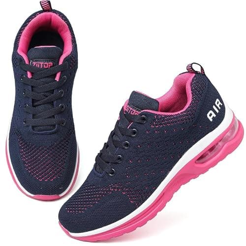 Running Shoes Womens Trainers Walking Shoes Air Cushion Athletic Sneakers Ladies Breathable Mesh Sport Shoes Lightweight Non Slip Tennis Shoes Workout Casual Gym Jogging Shoes — view 2