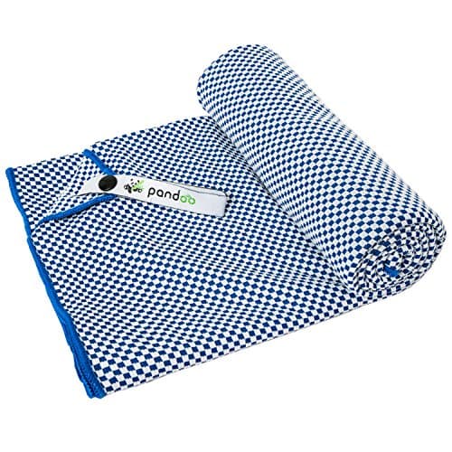 pandoo Bamboo Travel Towel | Made from Eco-friendly Nylon & Bamboo-Activated Carbon Fibres | Extremely Absorbent, Soft & Anti-Bacterial | Suitable for Sports, Travel & Trekking, | blue 200 x 80 cm — view 2
