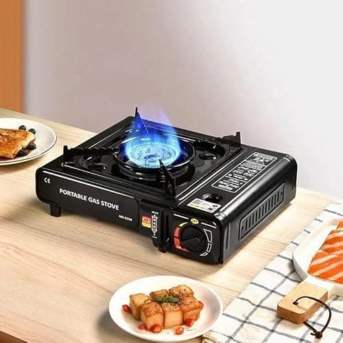 Easy Shopping Portable Camping Gas Cooker Stove Single Burner With 4 Canaister BBQ Caravan Outdoor Party Stove comes with Carry Case — view 3